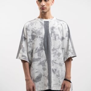 Paneled Acid Wash Tee | BLK Vogue