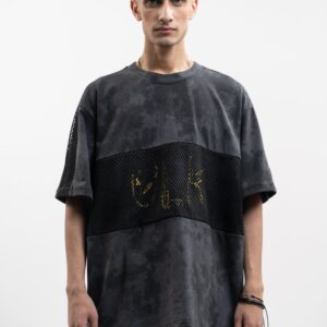 Mesh Acid Wash Tee | BLK Vogue