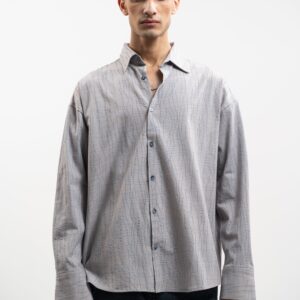 Scribbled Textured Button-down