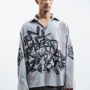 Textured Text Button-down | BLK Vogue