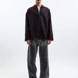 Screen Printed Zip-Up Shacket | BLK Vogue