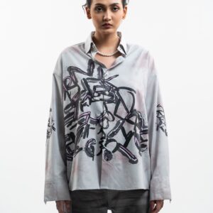 Textured Text Button-down | BLK Vogue