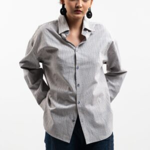 Scribbled Textured Button-down