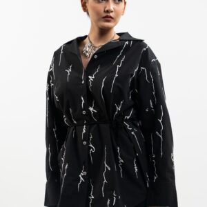 Cursive Resort Button-down | BLK Vogue